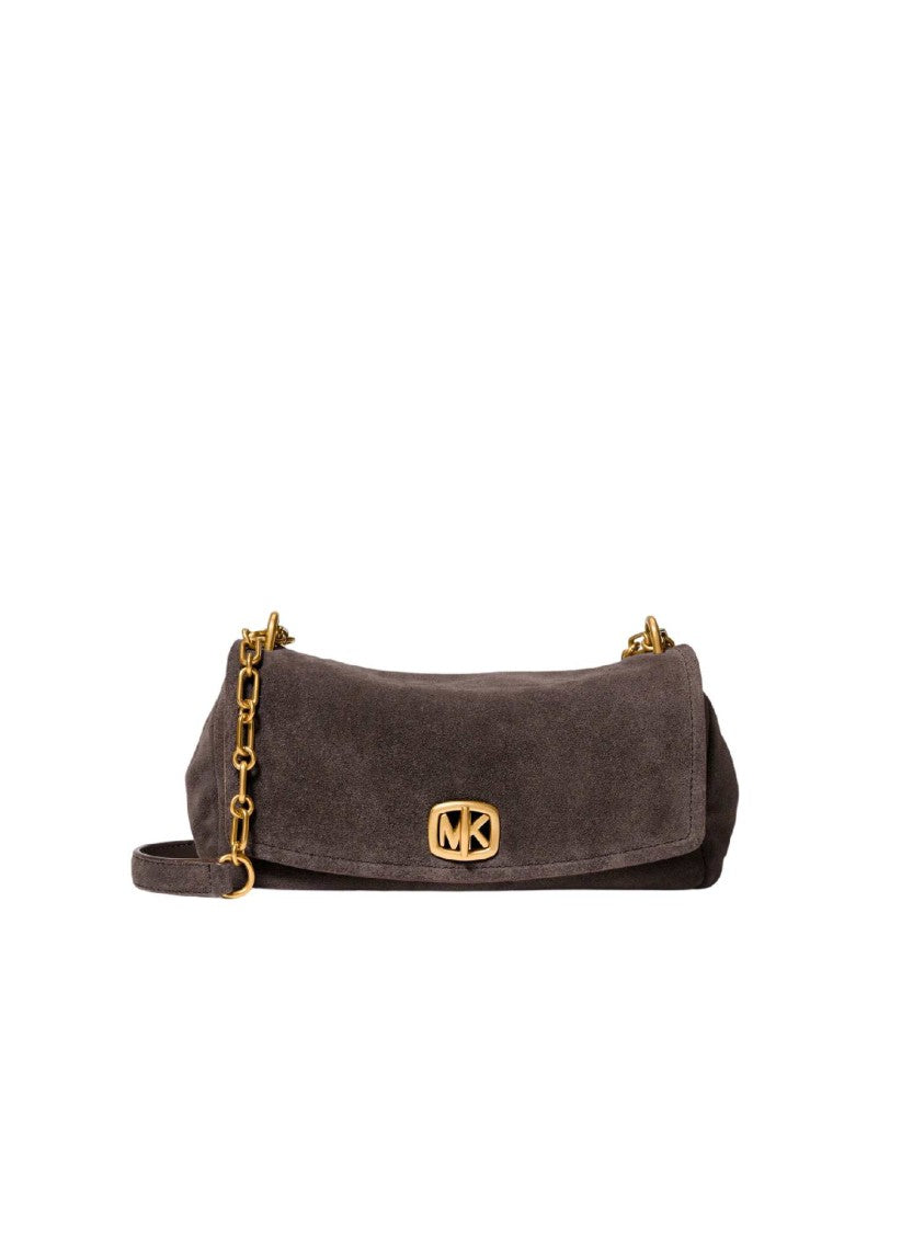 Michael Kors Turnlock Convertible Gold Chain Shoulder Bag