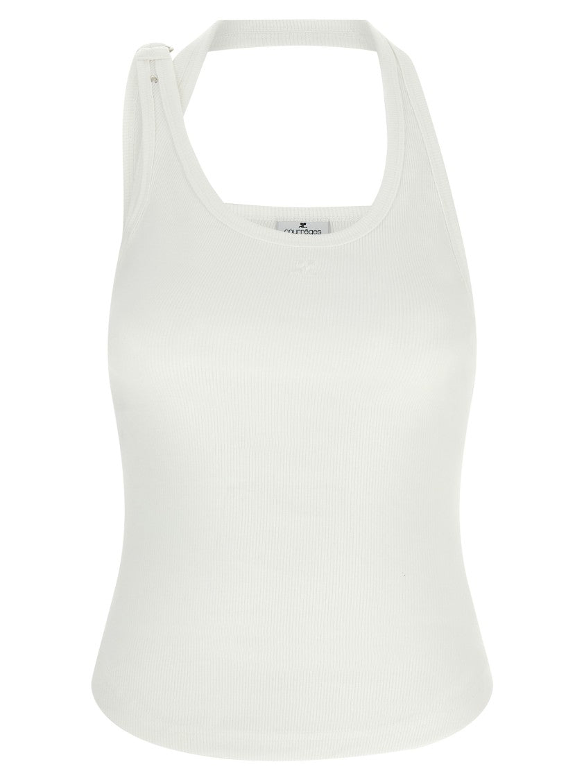 Courrèges 'Asymmetrical Buckel' Tank Top
