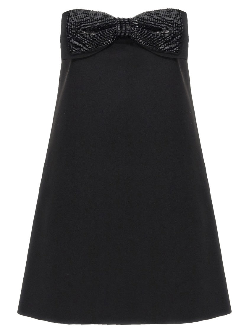 Self-Portrait 'Black Crepe Bandeau Mini' Dress