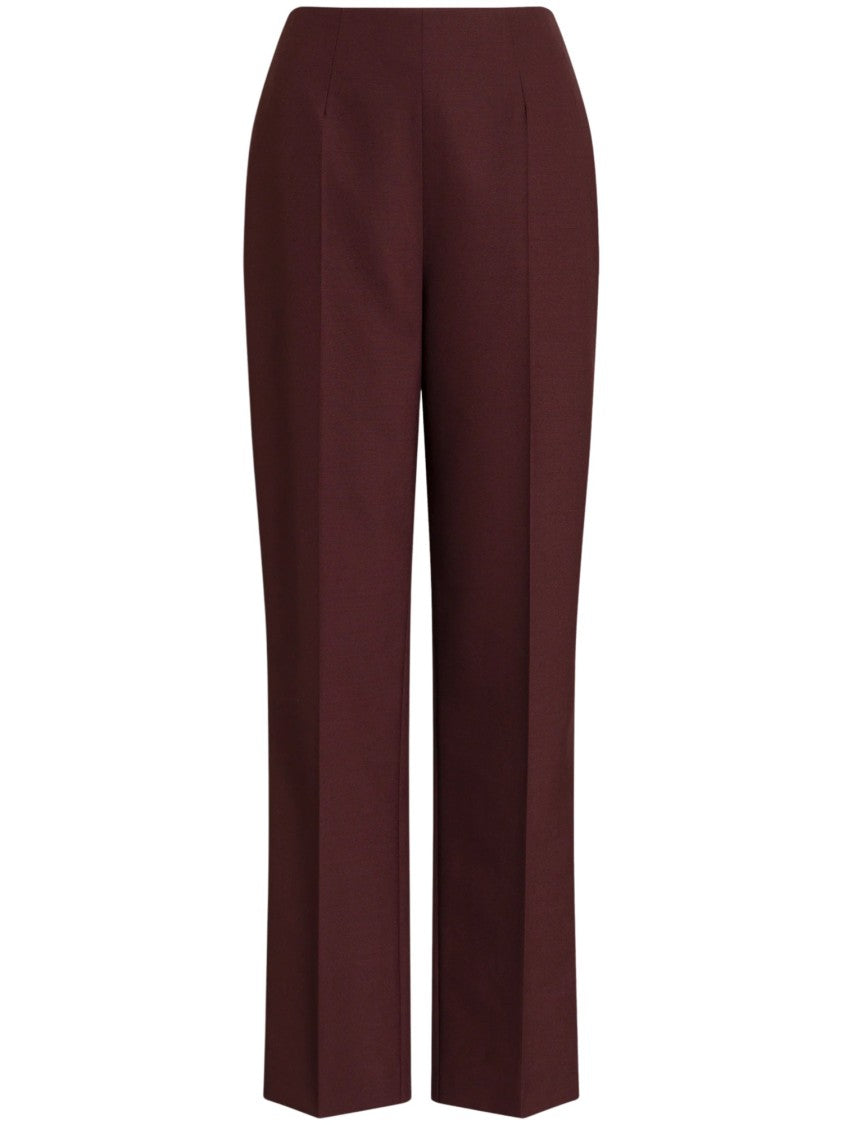 Alberta Ferretti Tailored Straight-Leg Trousers With Crease And High Waist