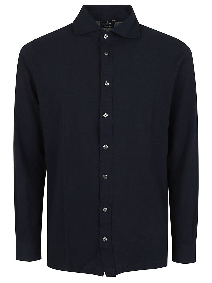 Barba Napoli Lightweight Cotton Oversized Shirt With Minimalist Design