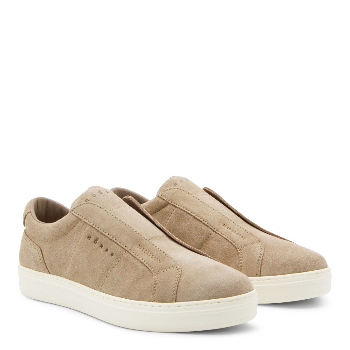 Hogan Beige Suede Slip On Sneakers