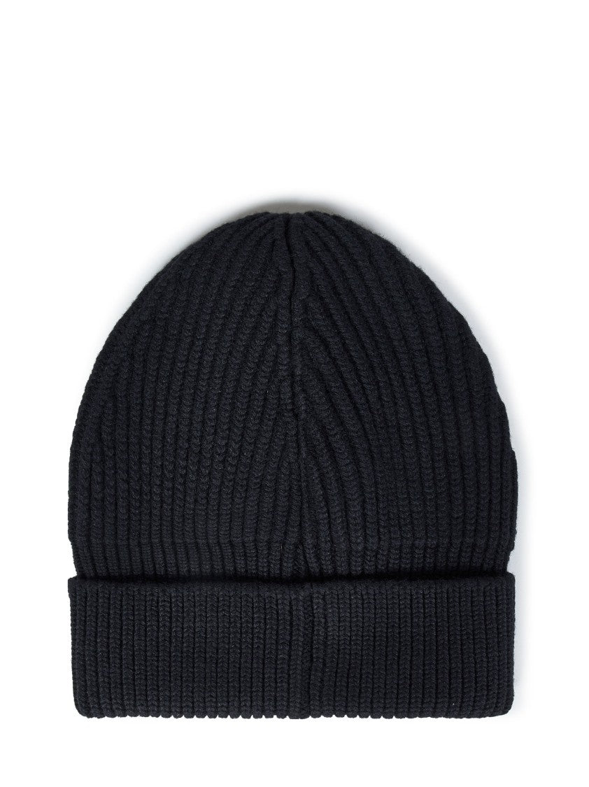 Dolce & Gabbana Black Ribbed Beanie