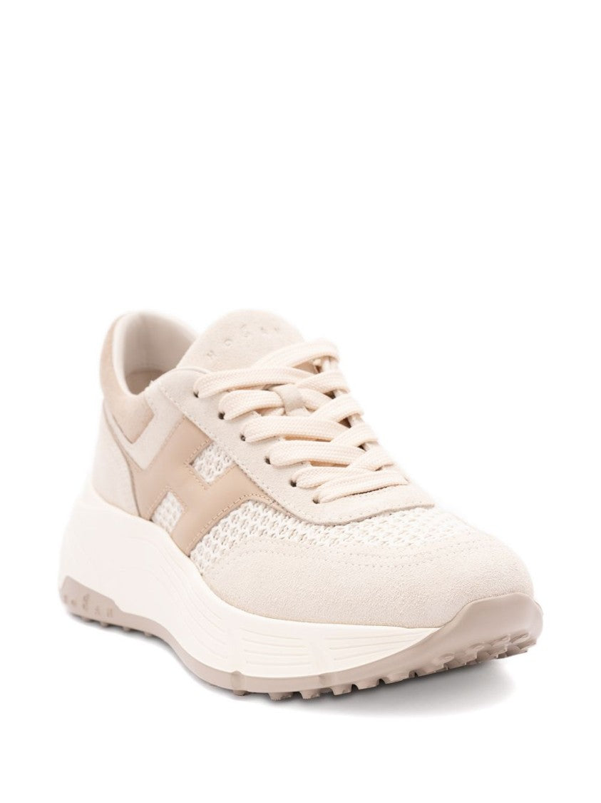 Hogan Contemporary Beige And Pink Sneakers