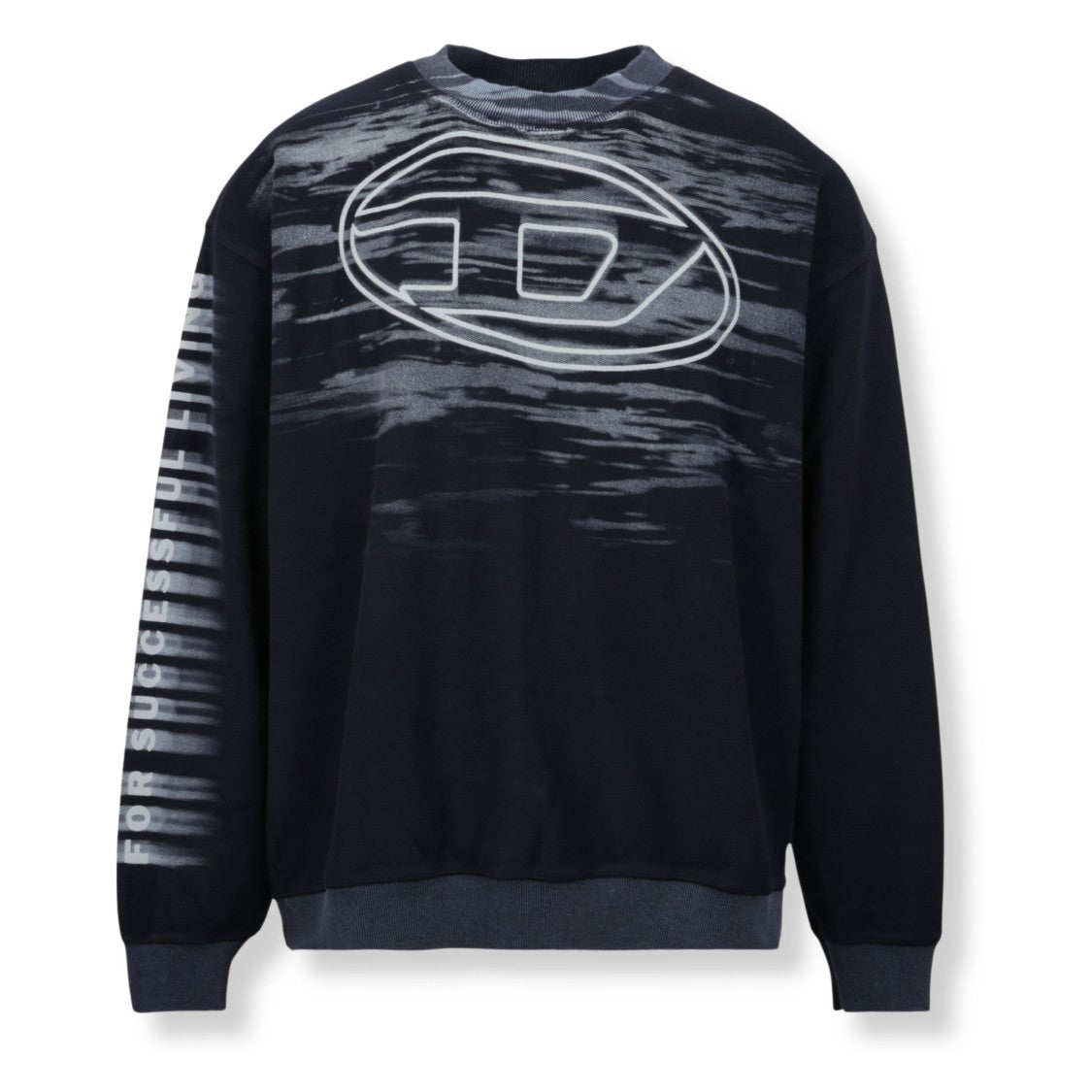 Diesel Relaxed Fit Cotton Sweatshirt With Classic Crew Neck