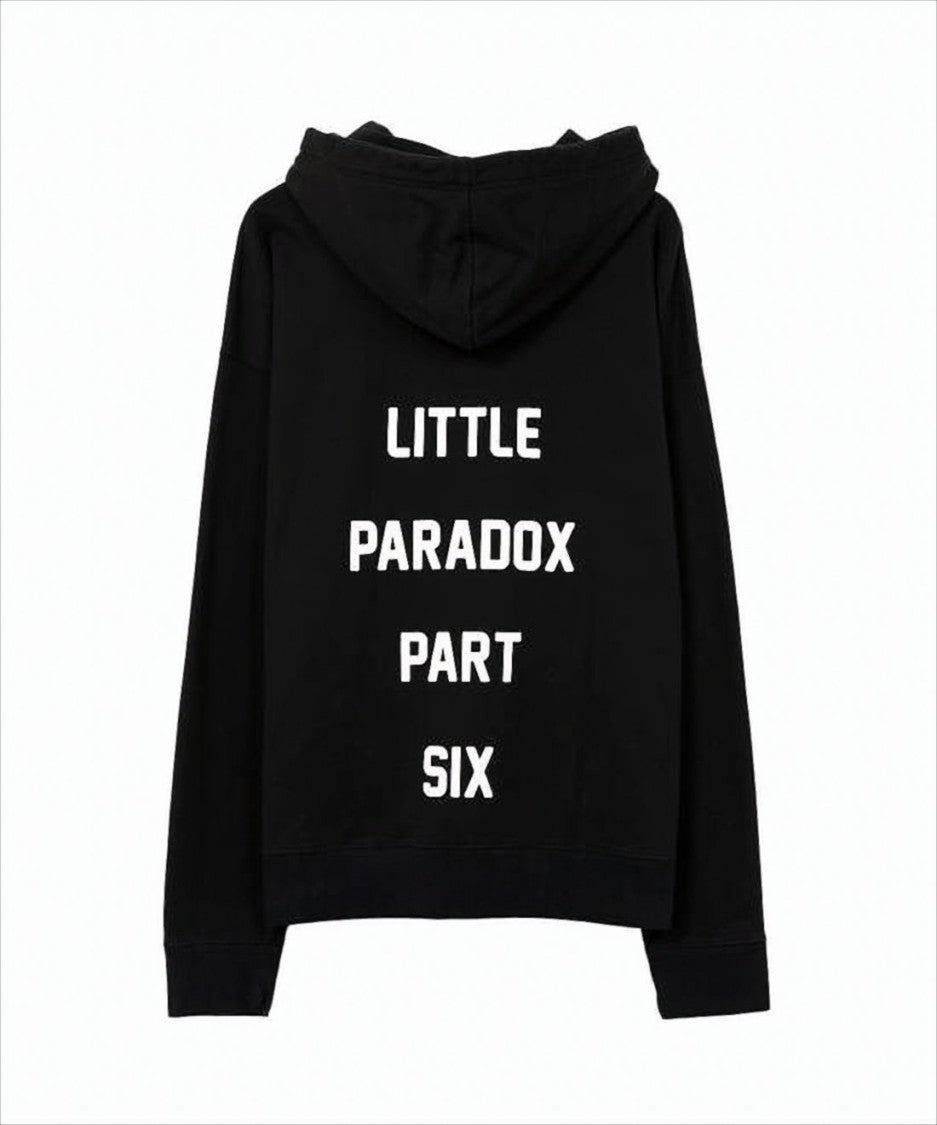 Maison Mihara Yasuhiro Graphic Black Hooded Sweatshirt With Dog Motif