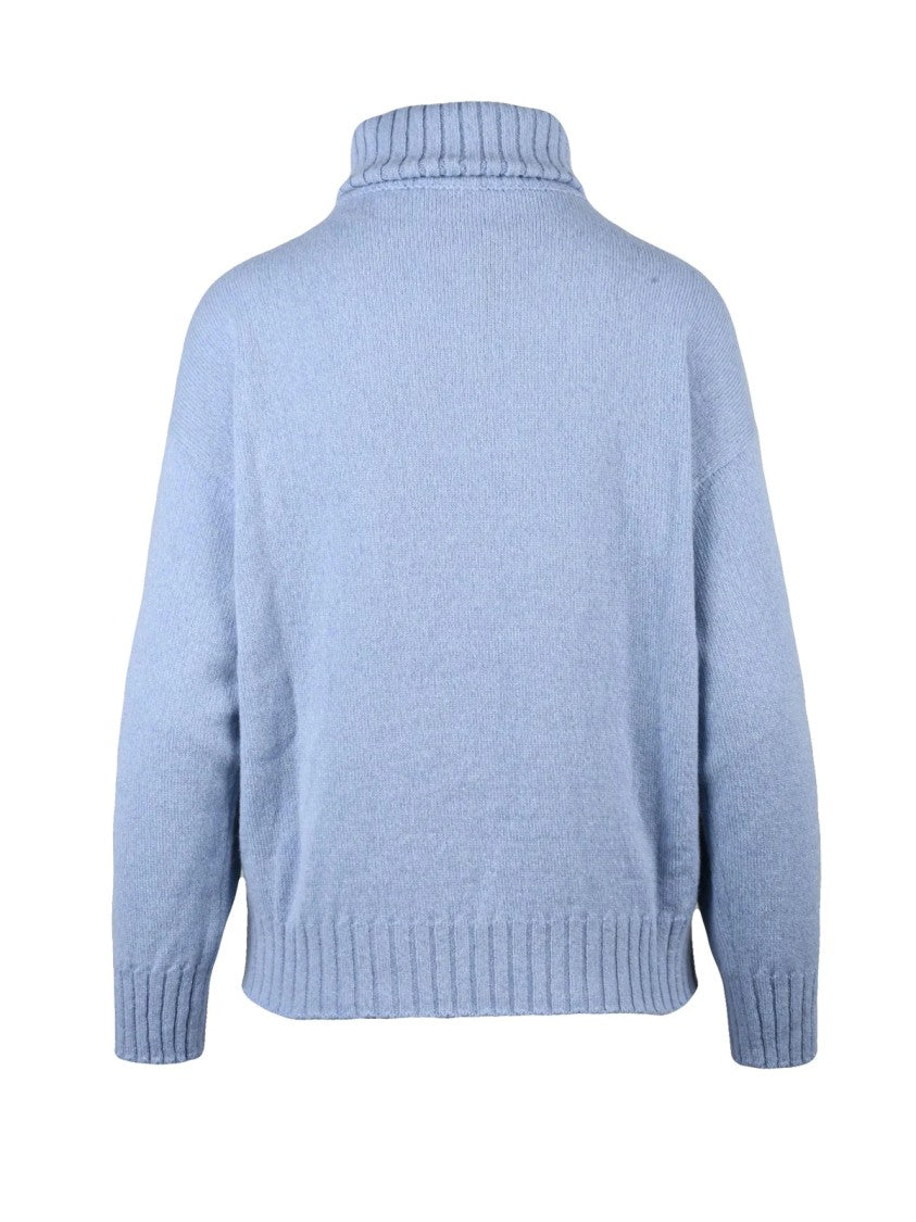 Peserico Easy Lamé Knit Turtleneck Sweater With Front Zip And Ribbed Details