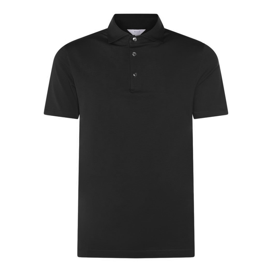 Malo Dark Brown Cotton Polo Shirt
