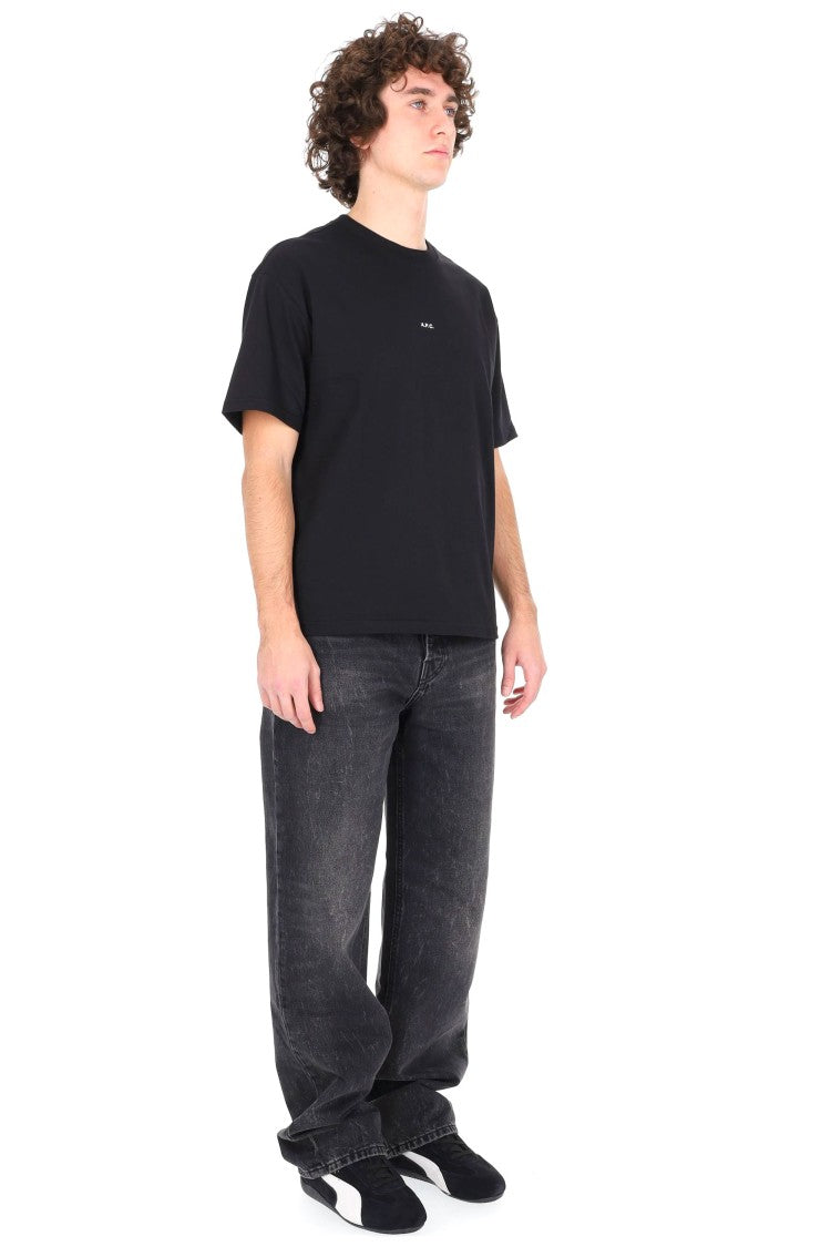 A.P.C. Cotton T-Shirt With Center Logo And Relaxed Fit