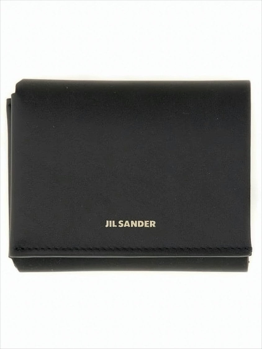 Jil Sander Minimalist Calf Leather Half-Fold Wallet