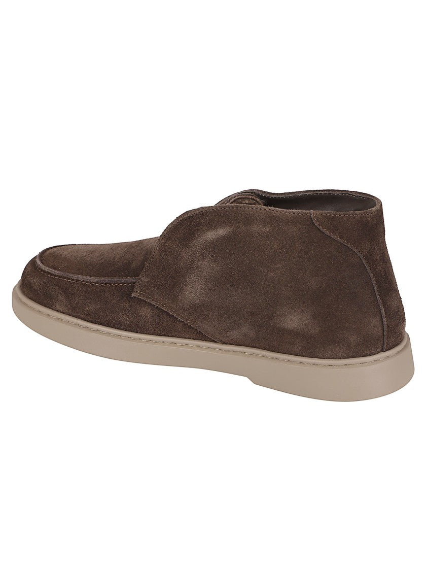 Baldinini Brown Suede Minimalist Ankle Boots