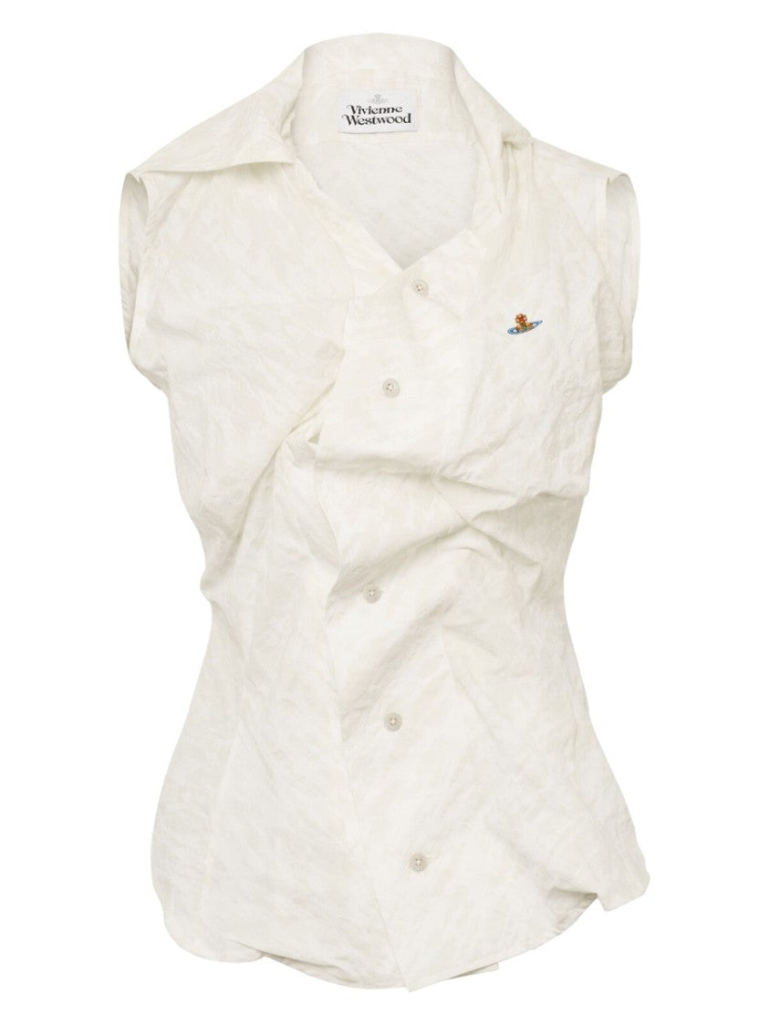 Vivienne Westwood Slim Fit Cotton Short Sleeve Casual Shirt
