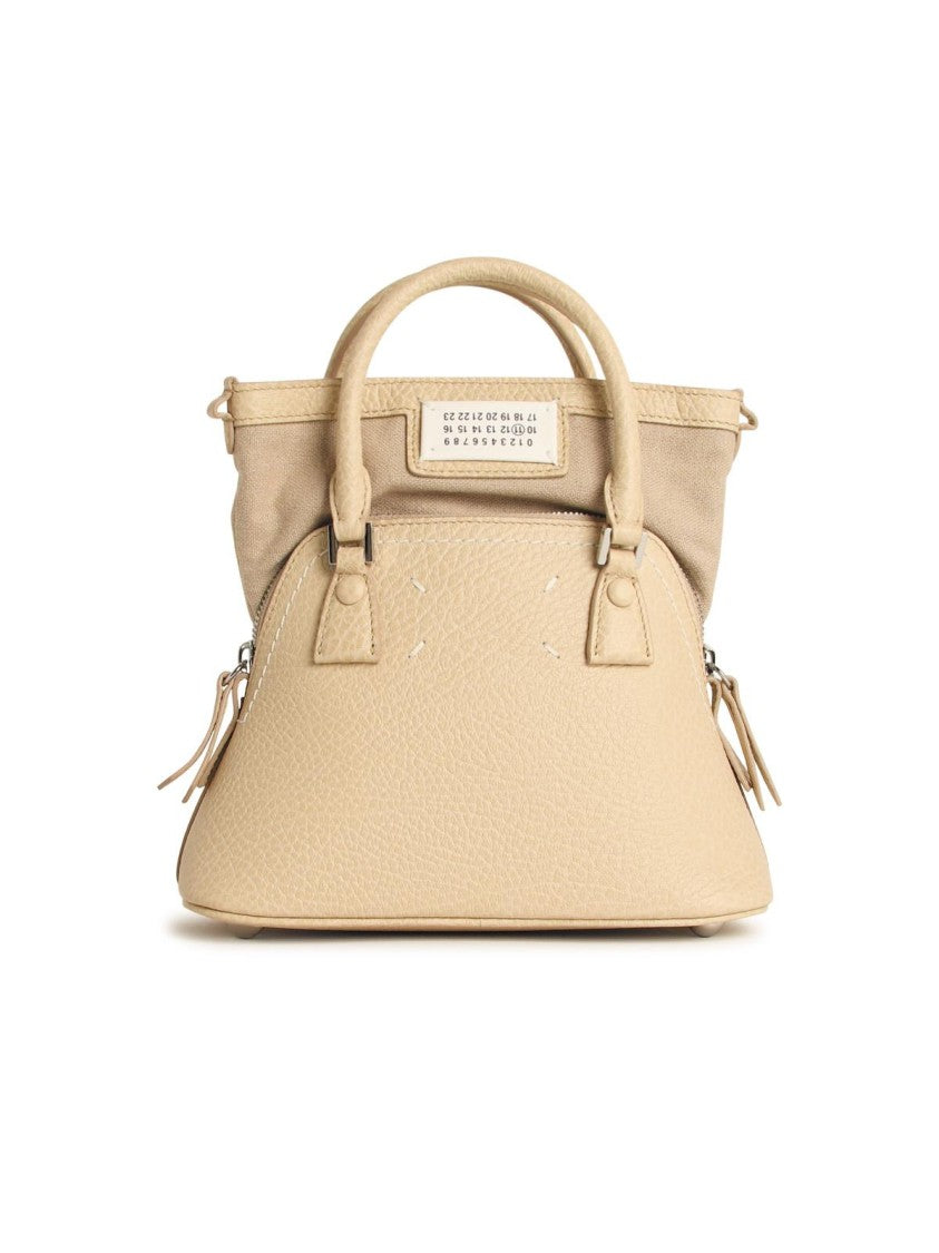 Maison Margiela Beige Leather '5Ac' Micro Bag