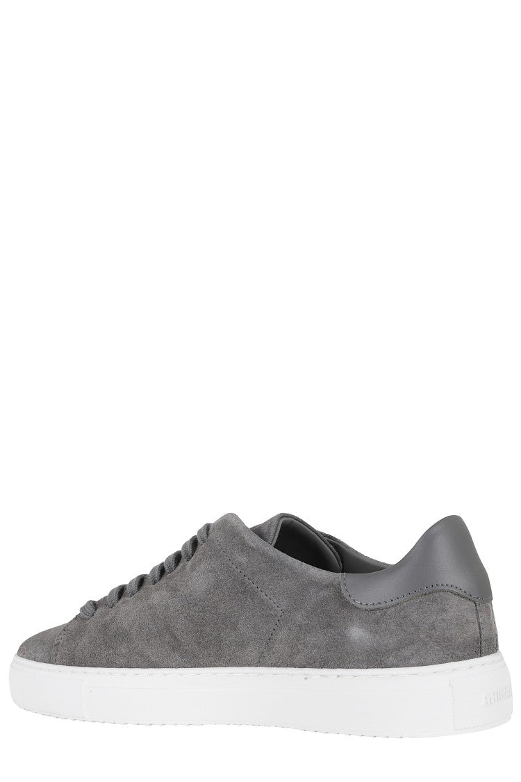 Axel Arigato Dark Gray White Clean 90 Suede Metallic-Logo Leather Sneakers