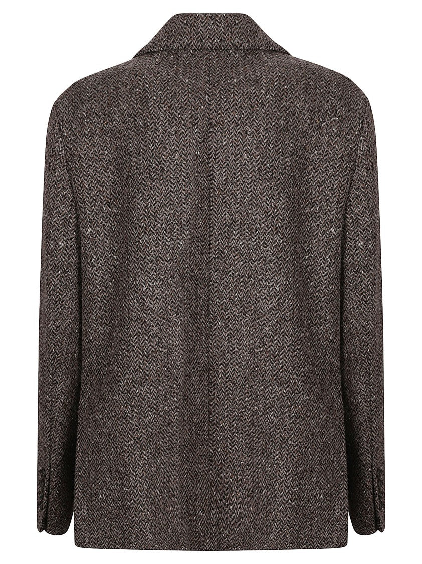 Brunello Cucinelli Tailored Herringbone Wool Blazer