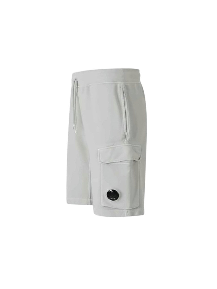 C.P. Company Minimalist Grey Shorts With Distinctive Logo Patch