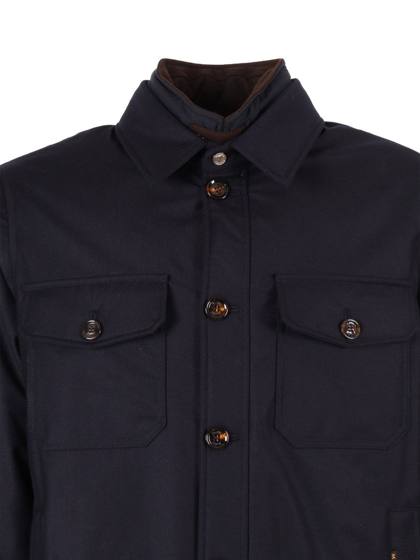 Moorer Tailored Black Wool And Cashmere Duino-Ll Jacket