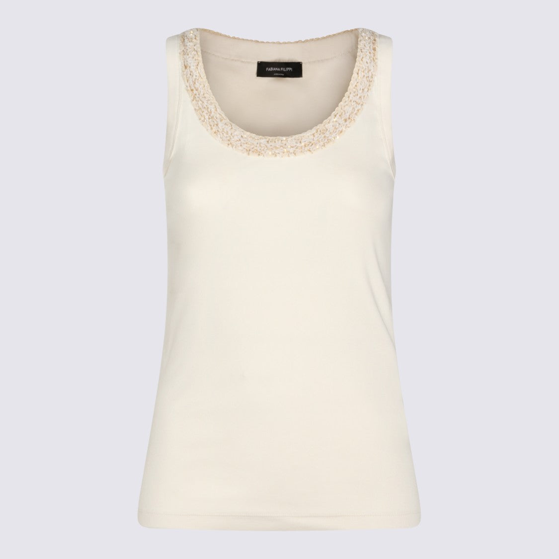 Fabiana Filippi White Cotton Top
