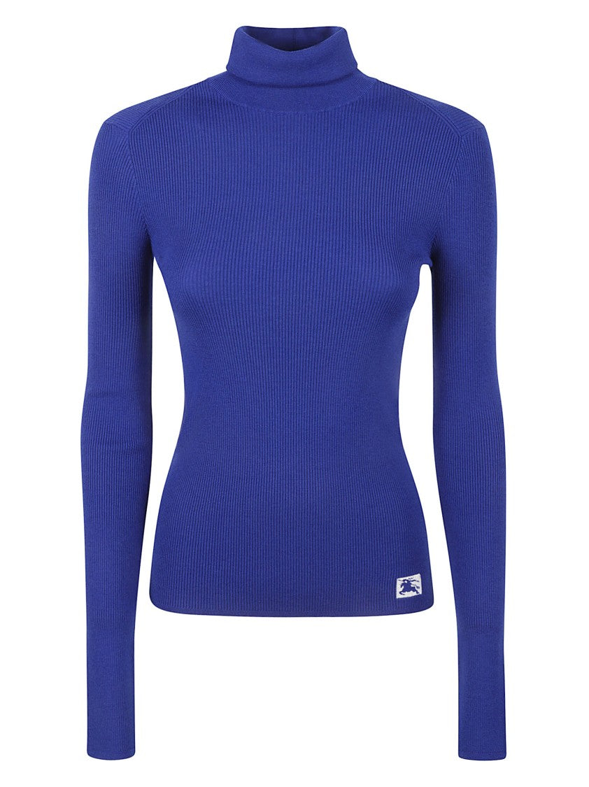 Burberry Fitted High Neck Sweater