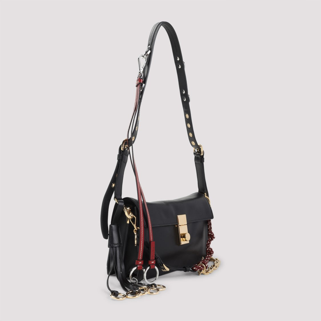 Prada Structured Black Nappa Calf Leather Shoulder Bag