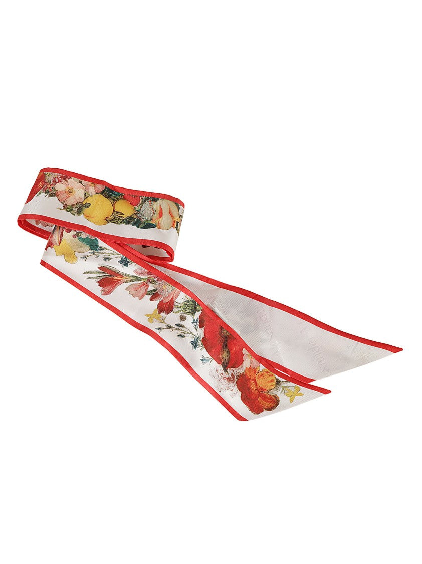 Alexander Mcqueen Floral Print Silk Scarf