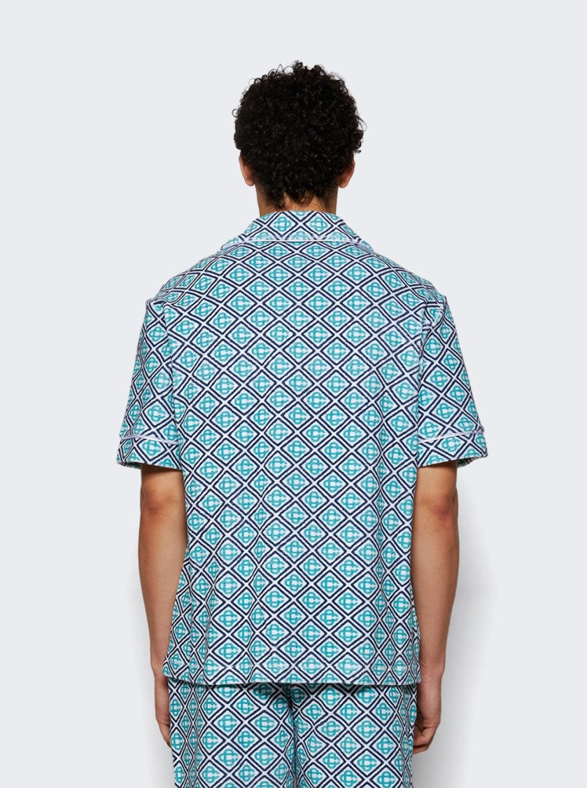 Casablanca Monogram Towelling Shirt Blue