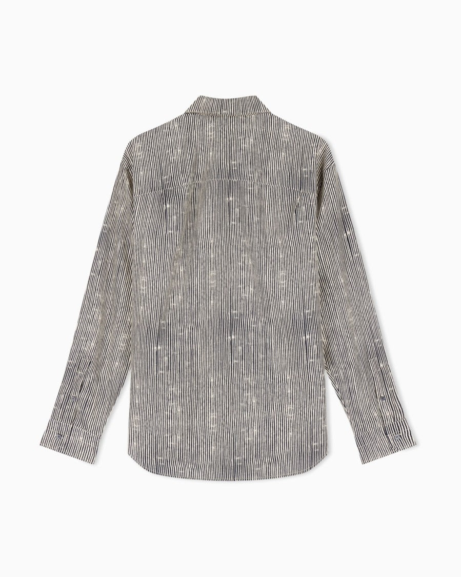 Emporio Armani All Over Print Lyocell Blend Shirt