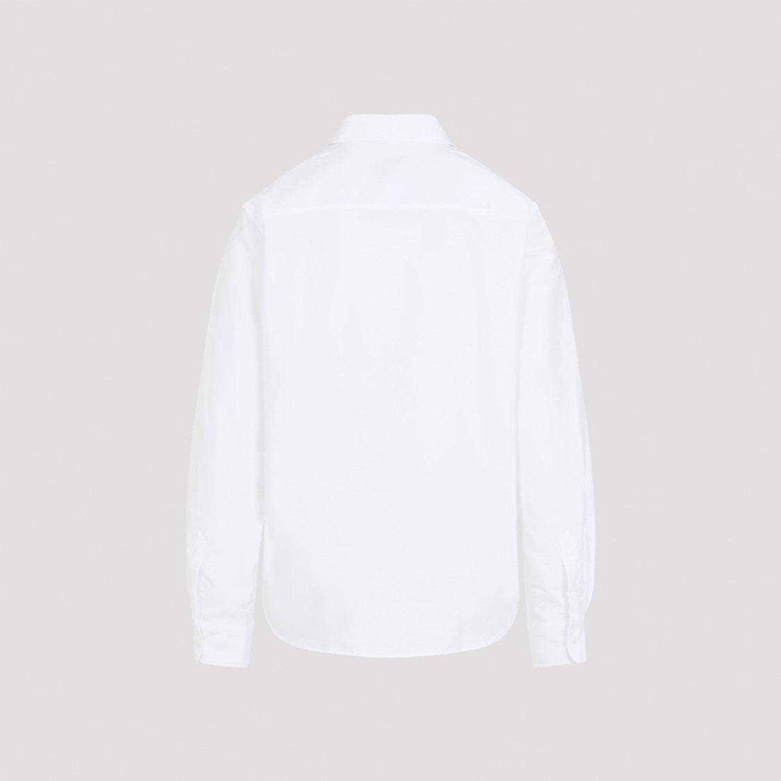 Ami Long Sleeve White Button-Up Shirt With Embroidered Heart