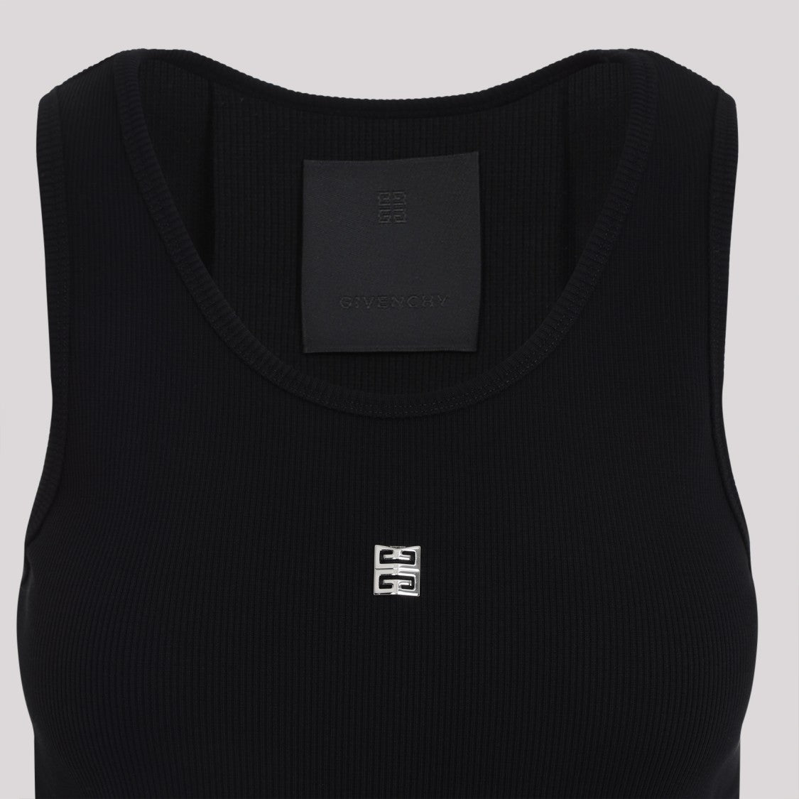 Givenchy Black Cotton Tank Top