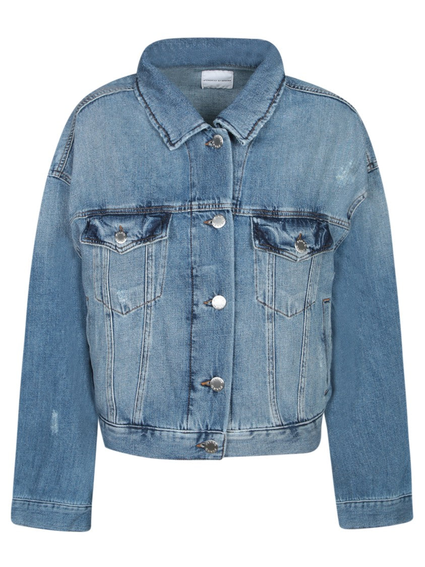 Pinko Denim Jacket With Oversized Fit