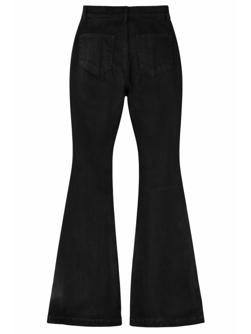Drkshdw By Rick Owens Bolan High-Waist Dramatic Flare Denim Jeans