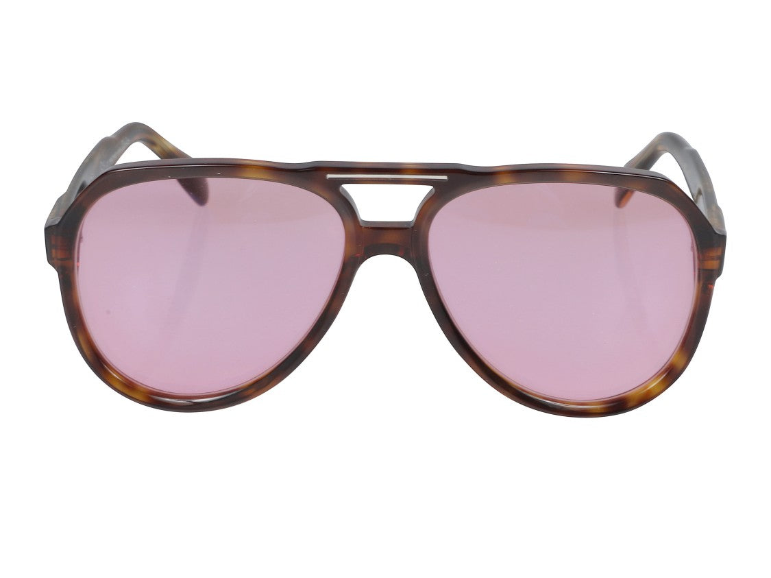 Kador Pink Big Pilot Tortoiseshell Aviator Sunglasses