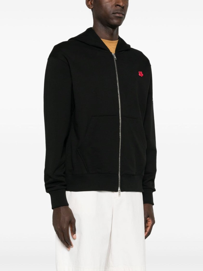 Kenzo Classic-Fit Black Sweatshirt With Hood And Emblem