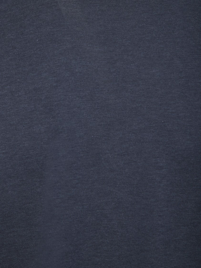 Tom Ford Crew Neck Blue T-Shirt With Short Sleeves