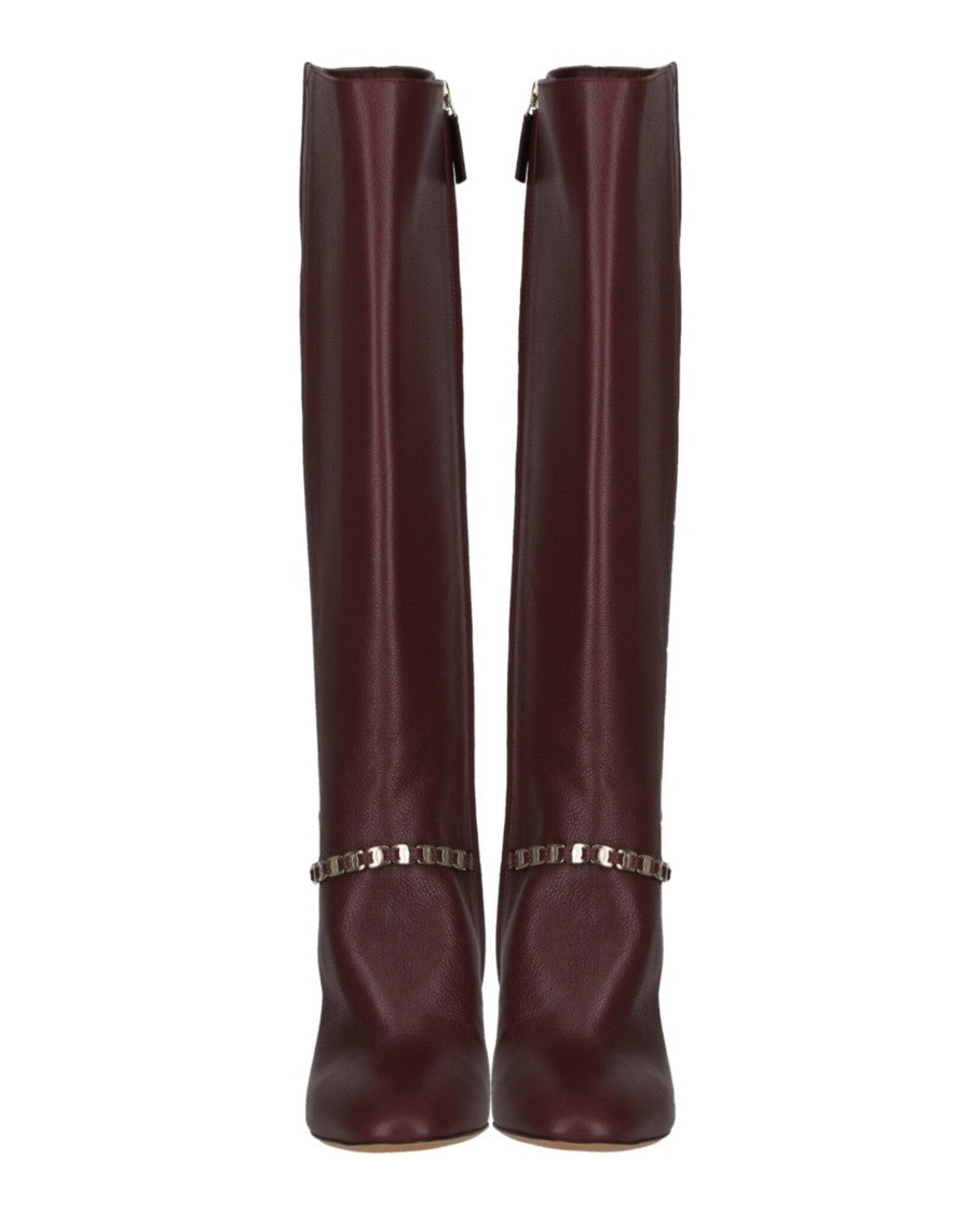 Ferragamo Triba Leather Knee-High Boots