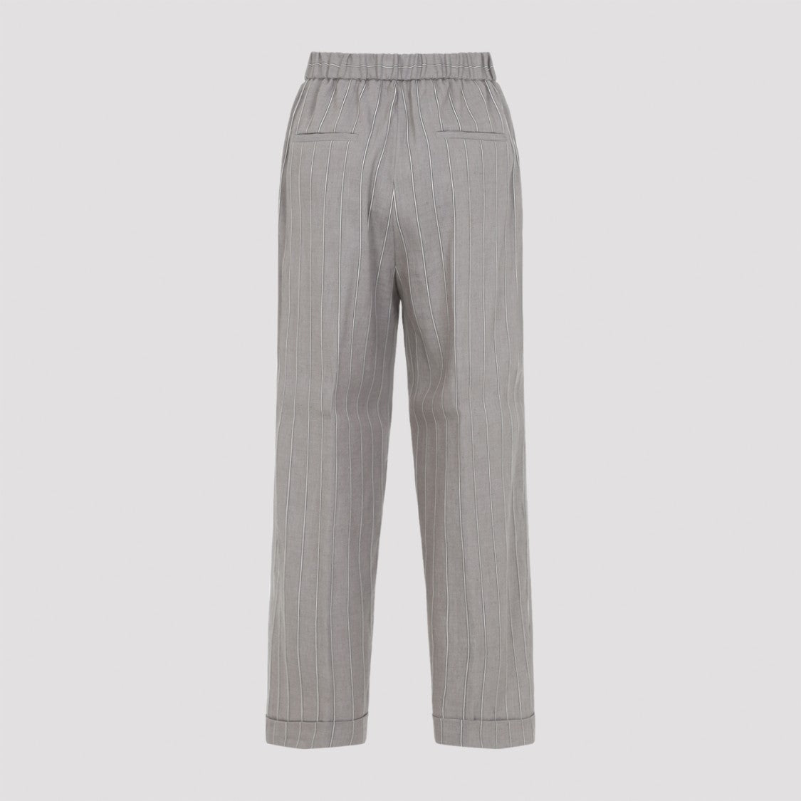 Peserico Grey Linen Pants