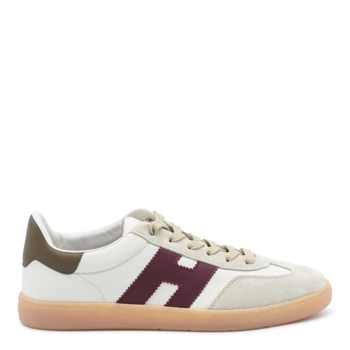 Hogan Low-Top Sneakers With Beige Suede Overlays
