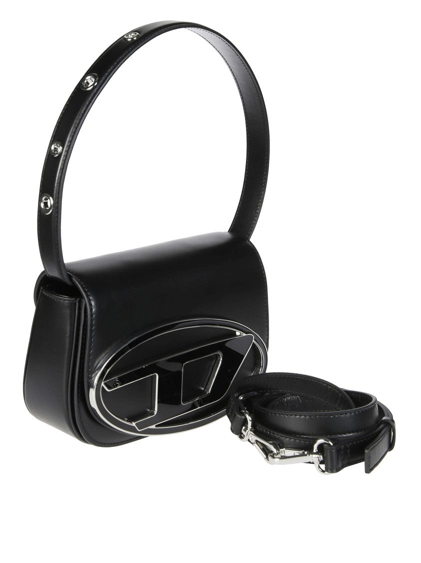 Diesel Structured Black Leather Handbag
