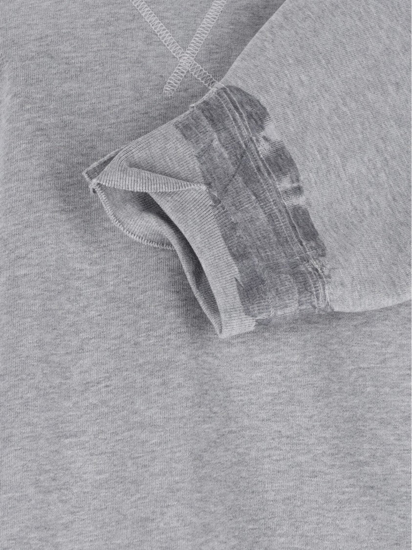 Maison Margiela Grey Taped Crew Neck Cotton Sweatshirt