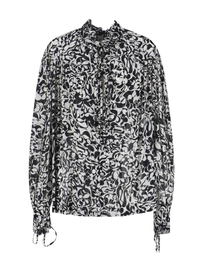 Dries Van Noten Tailored Black Shirt With Structured Collar