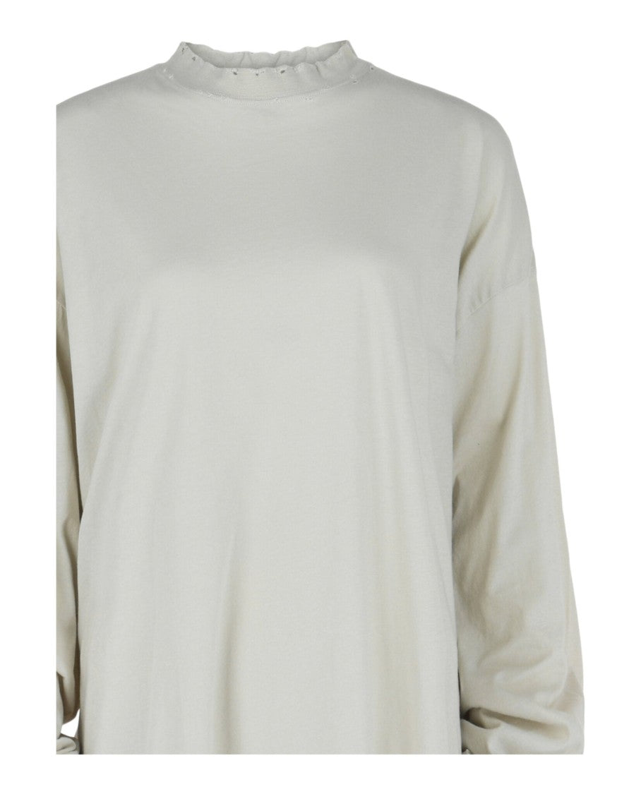 Balenciaga Long Sleeve Oversized Distressed T-Shirt