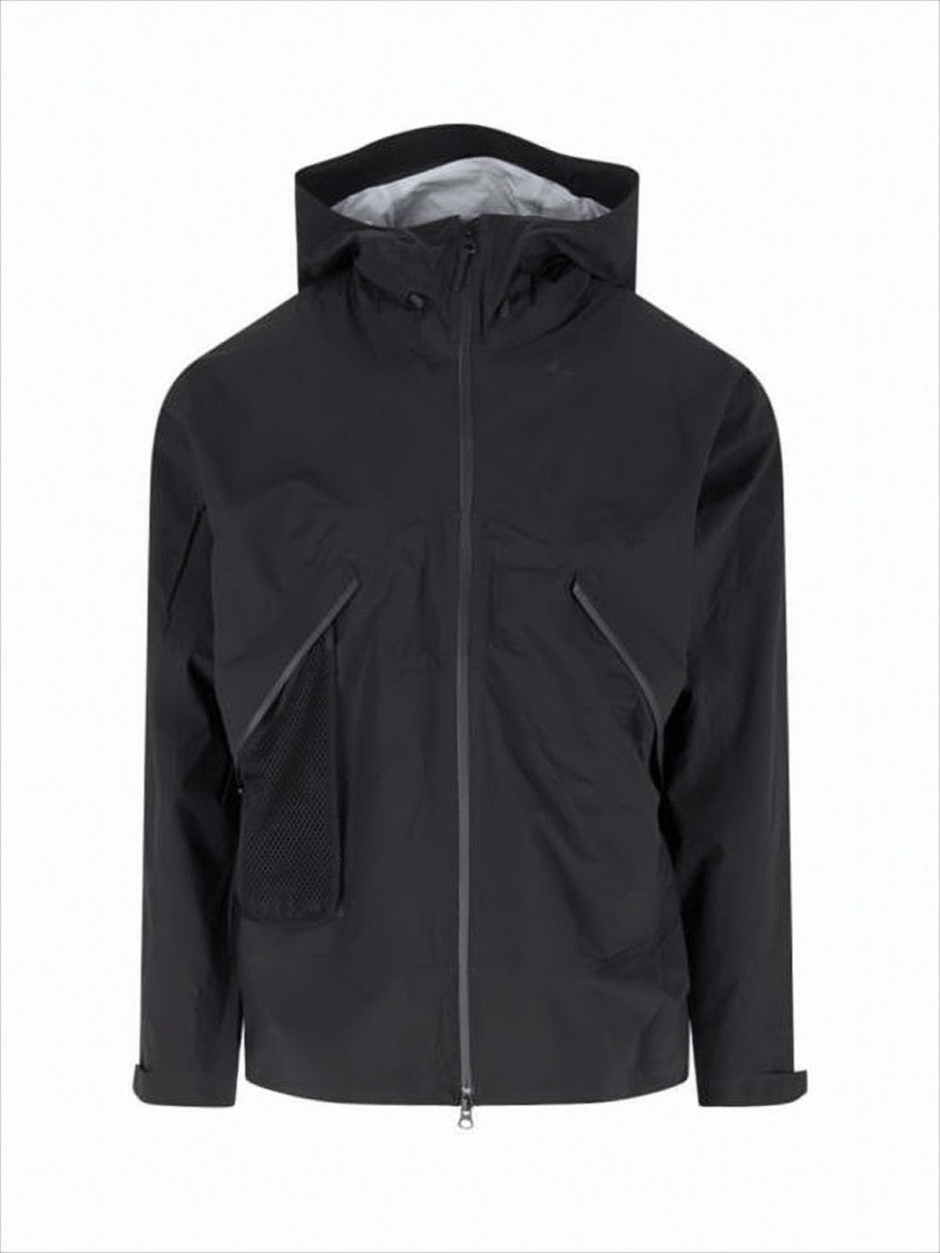 Goldwin Black Nylon Jacket With Hood