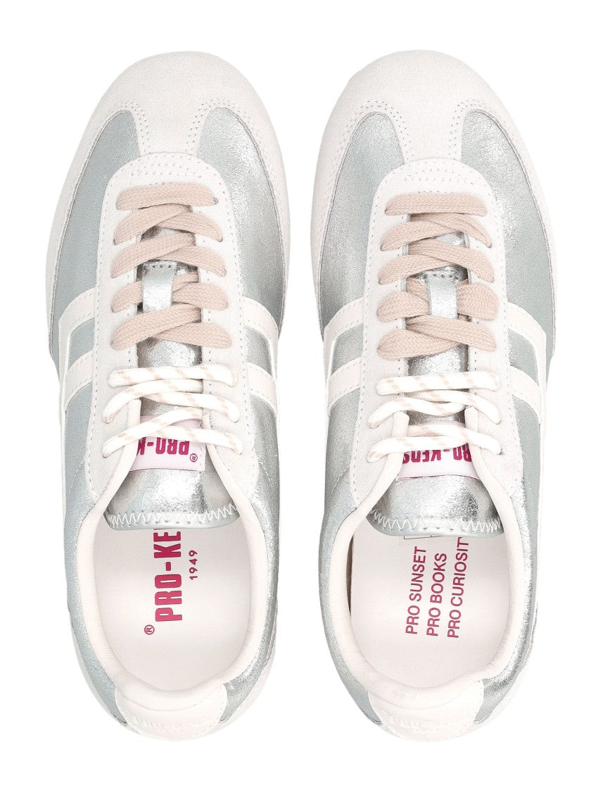 Pro-Keds Racer 77 Metallic Silver Low-Top Sneakers
