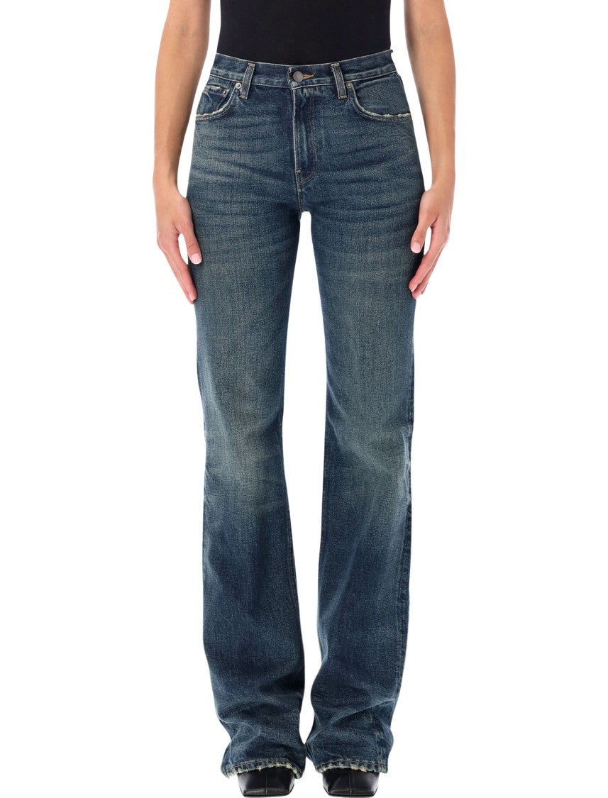 Haikure Star Flared Blue Wash Vintage Jeans