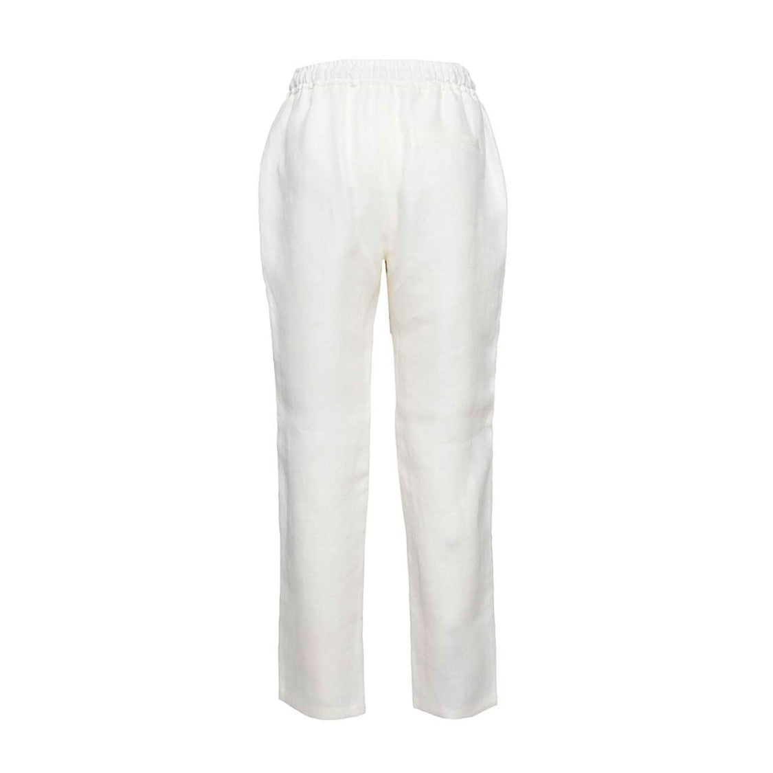 Barba Joke Straight Trousers In White Linen