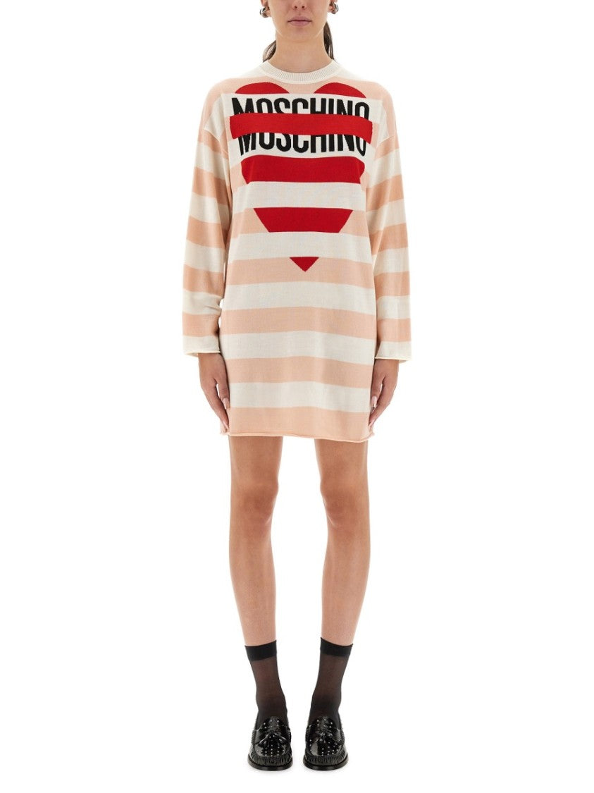 moschino mini dress Moschino - Wool mlange cloth dress - Black