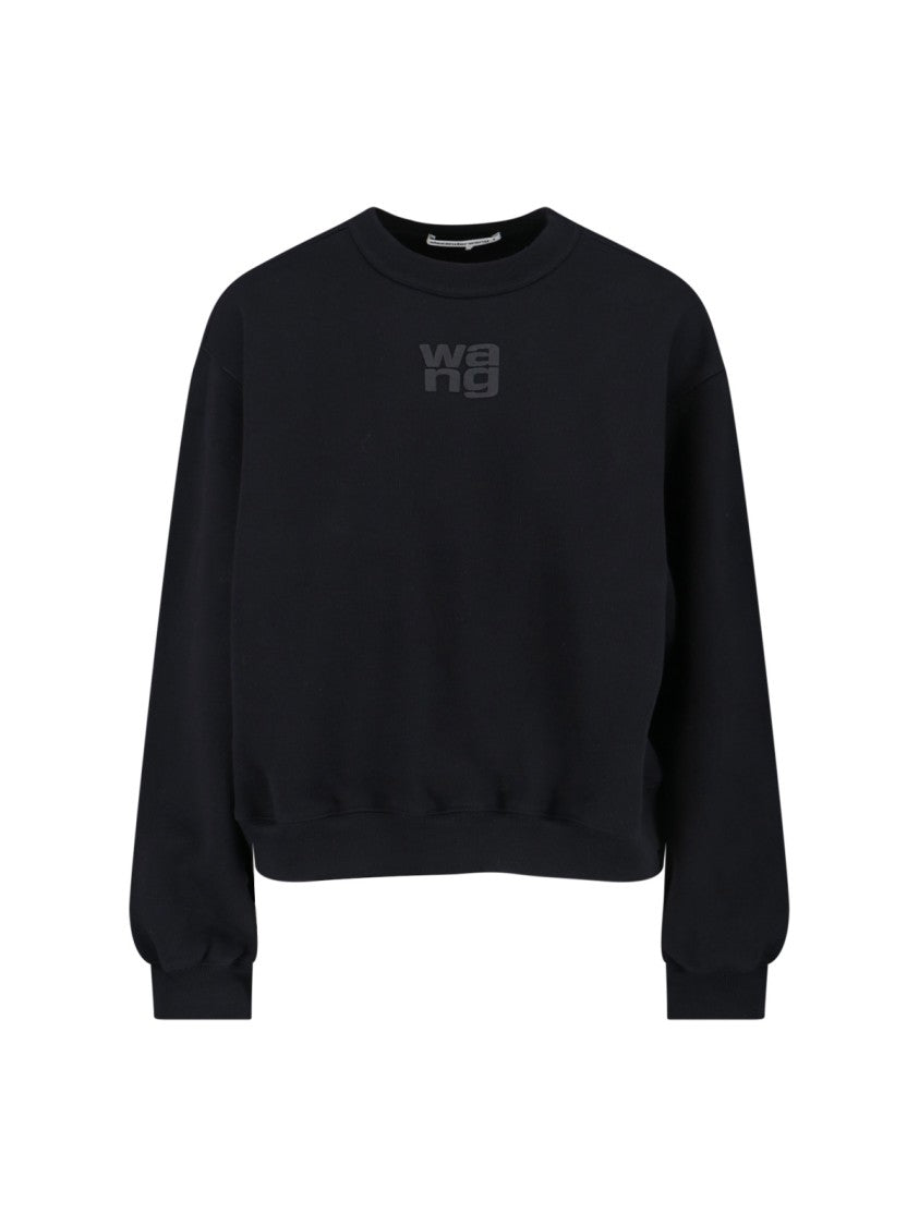 Alexander Wang Logo Crewneck Sweatshirt – Black