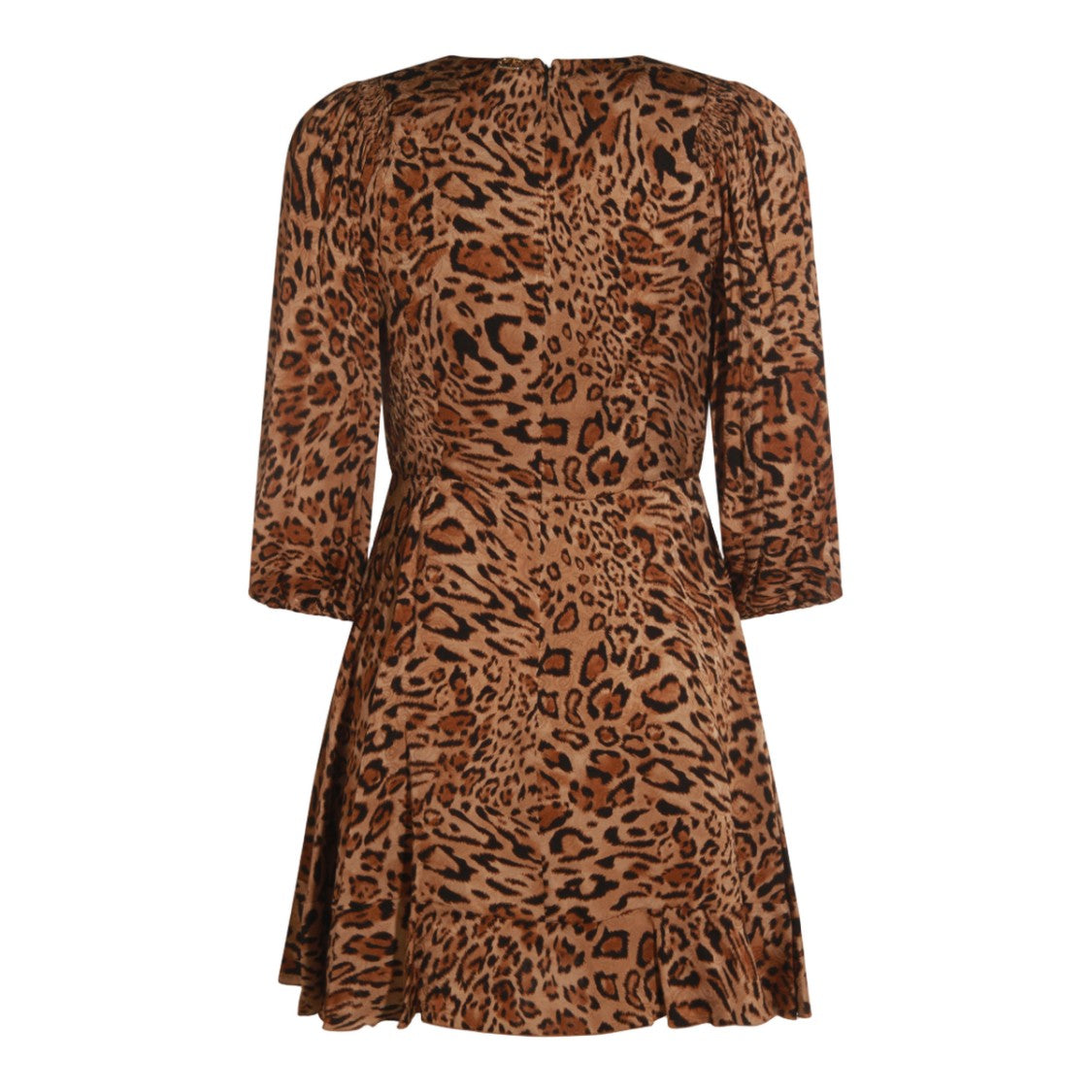 Twin-Set Fitted Leopard Print Mini Dress
