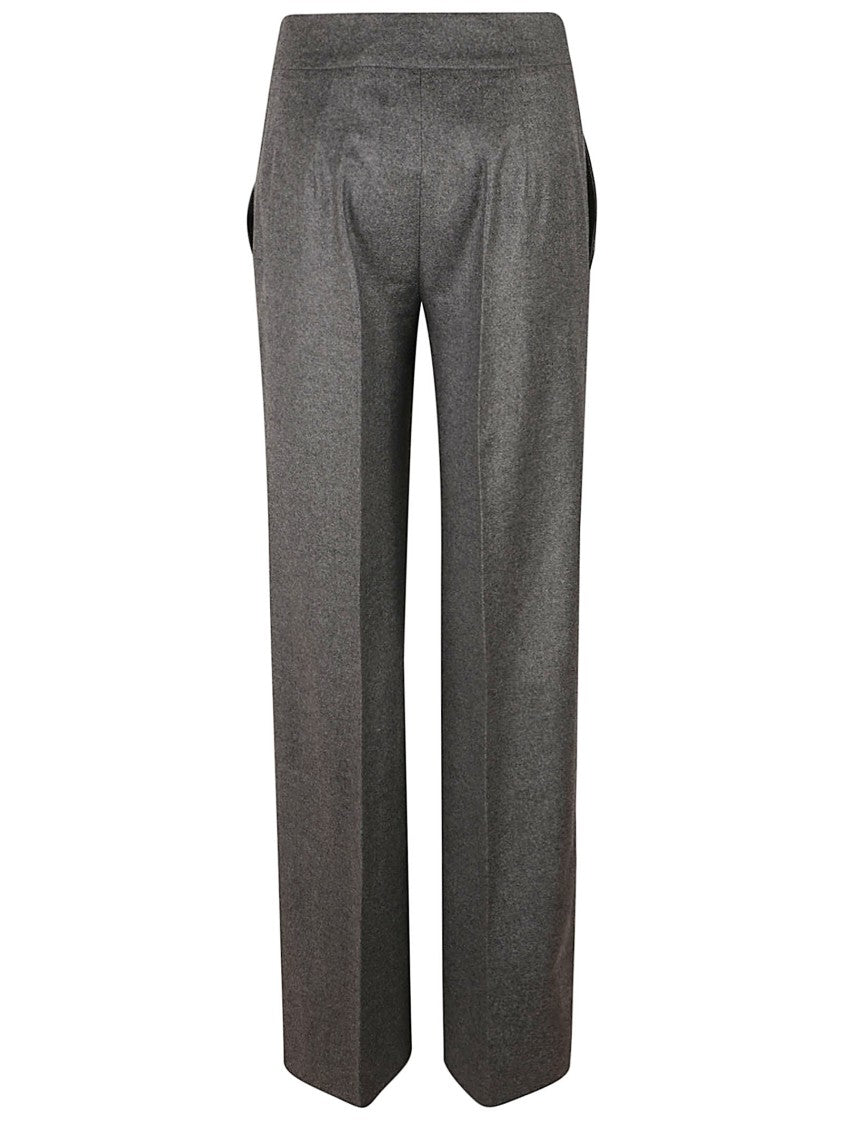 Sa Su Phi Classic Tailored Grey Trousers With Polished Texture