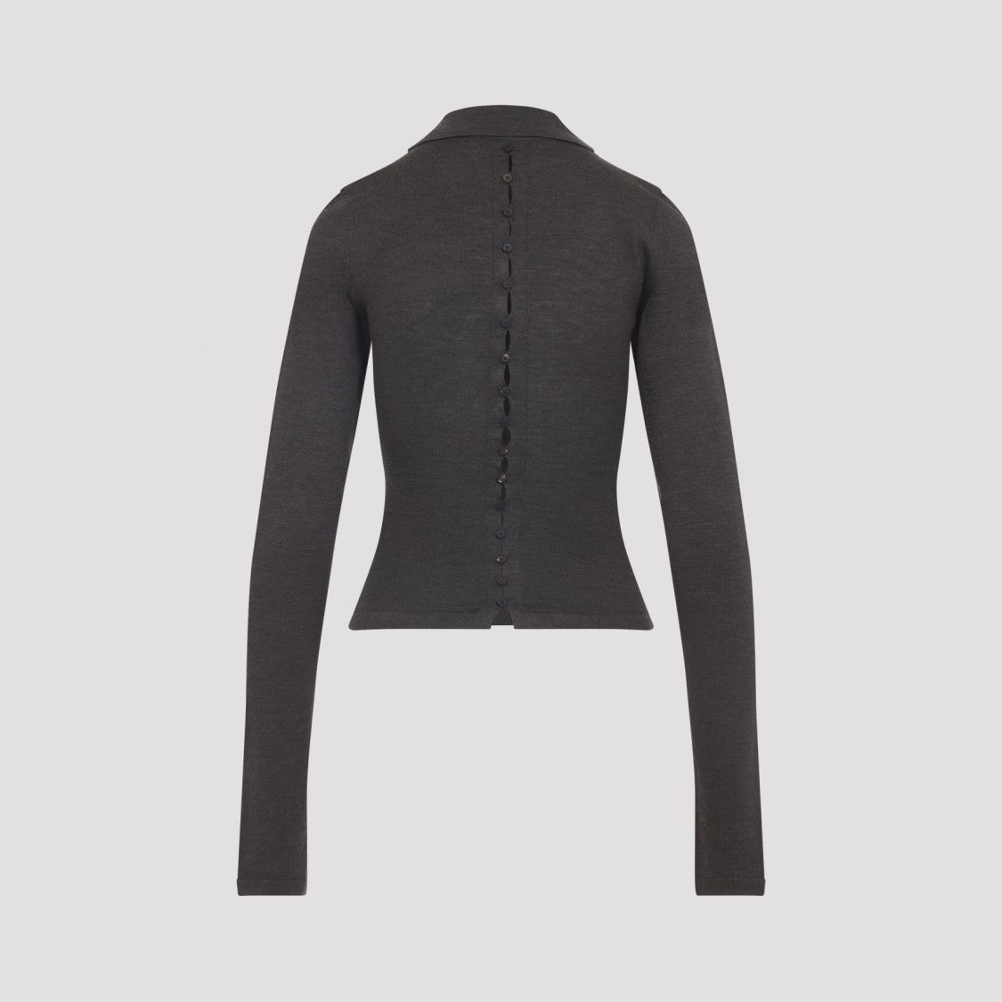 Jacquemus The Dark Brown Merino Polo